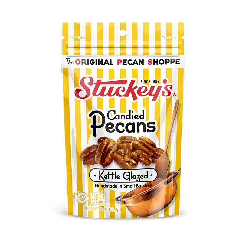 Stuckey's Kettle Glazed Candied Pecans available from Harley Butler Trading Company at Frisco Mercantile