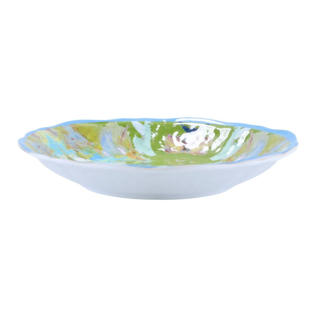 Stained Glass Green Melamine Pasta Bowl