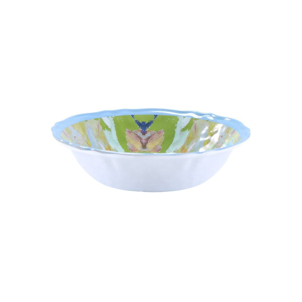 Stained Glass Green Melamine Salad Bowl