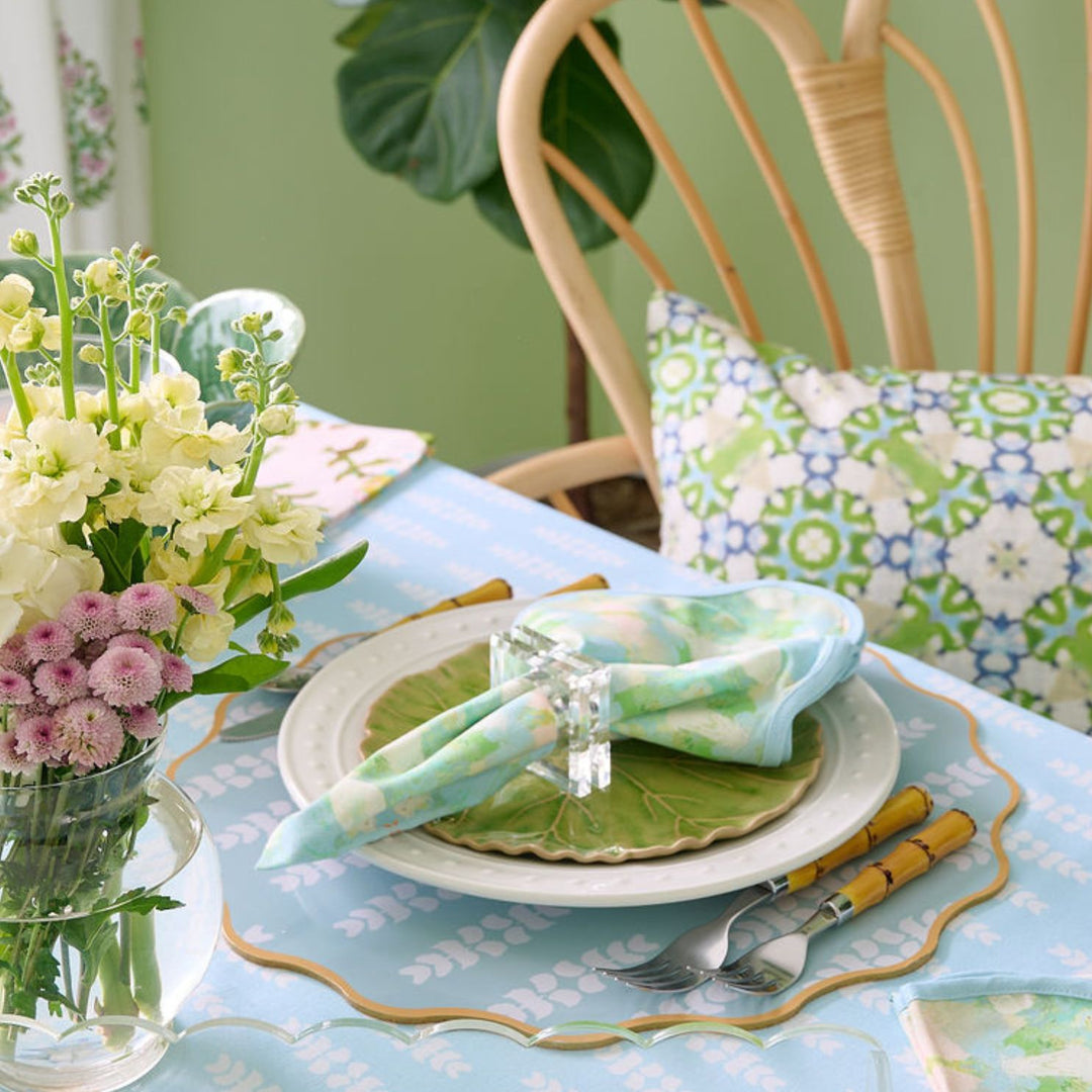 Elephant Falls Scalloped Dinner Napkins