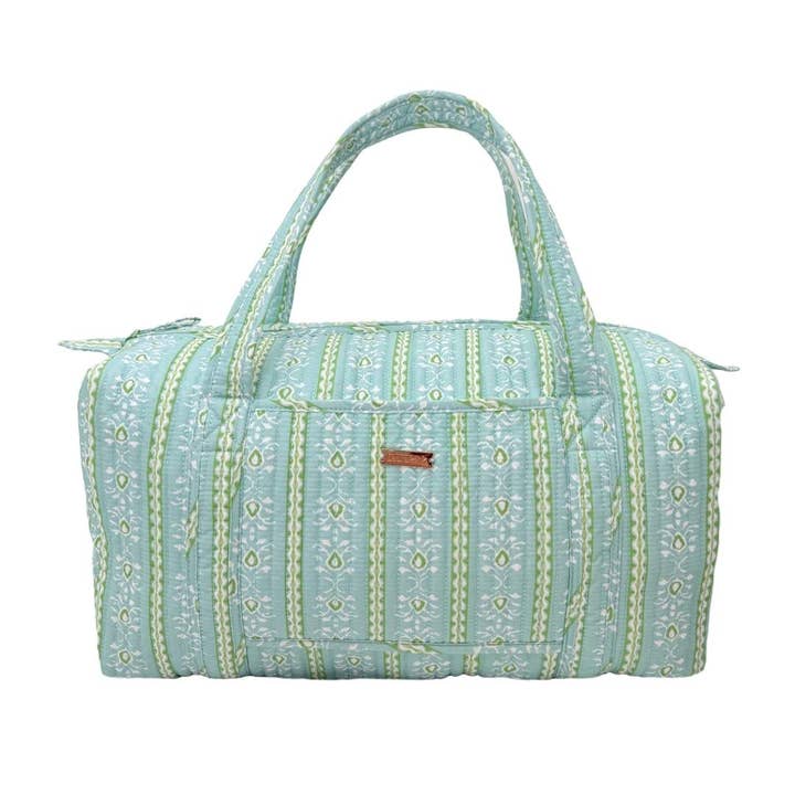 Rosemary Striped Blue Signature Duffel Bag