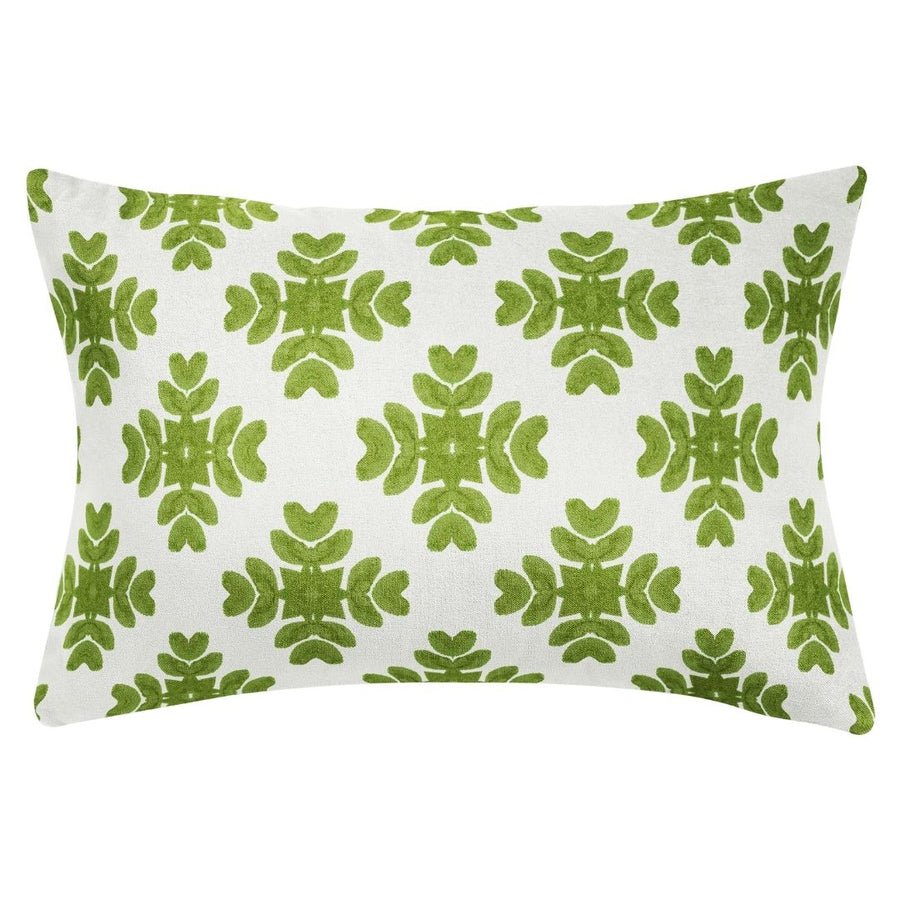 Brushstrokes Green Throw Pillow