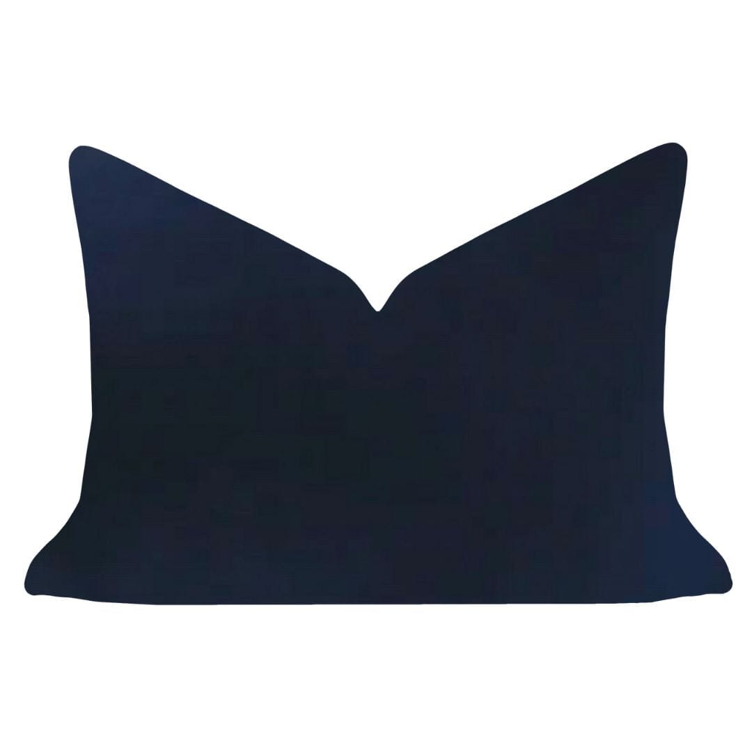Cobalt Blue Solid Velvet Pillow in 22" square size