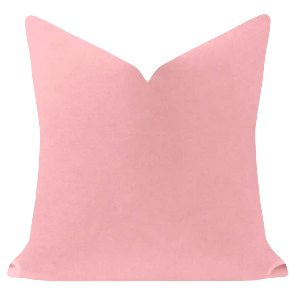 Blush Pink Velvet Pillow 14"x20" lumbar