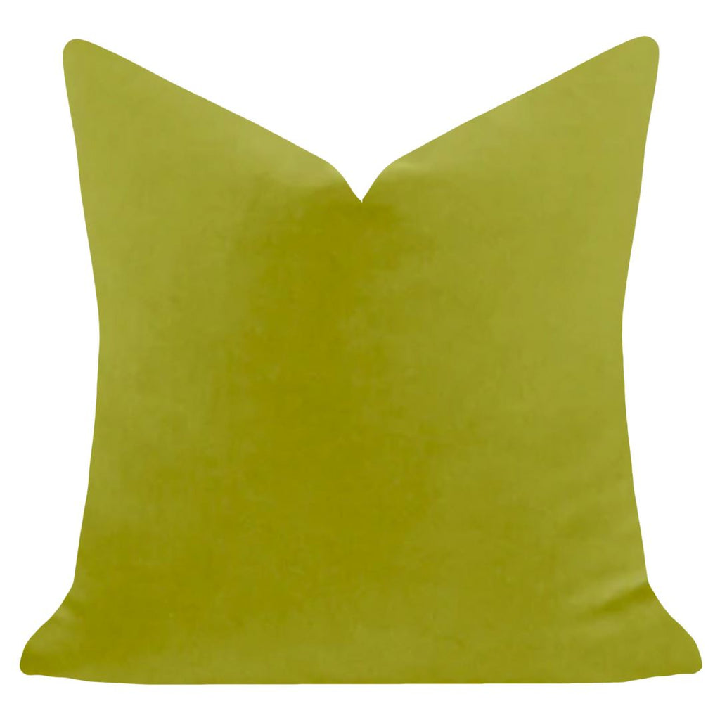 Green Solid Velvet Pillow 22&quot; square