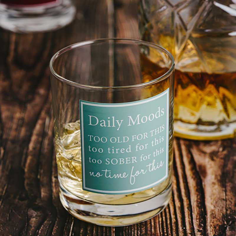 Daily Moods 11 oz Rocks Glass