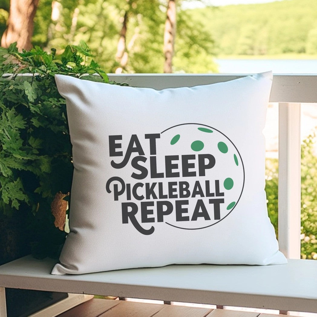 Eat Sleep Pickleball Throw Pillow