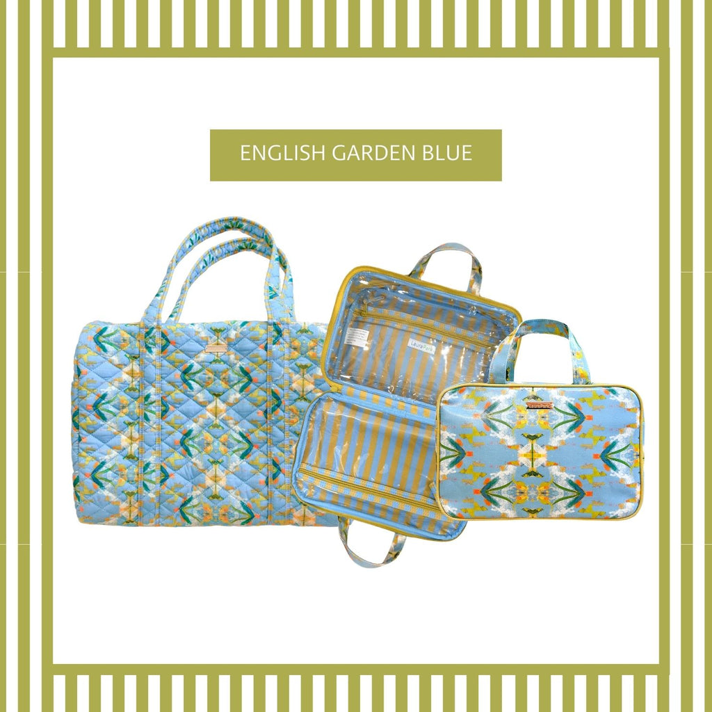 English Garden Blue Travel Duffel Bag