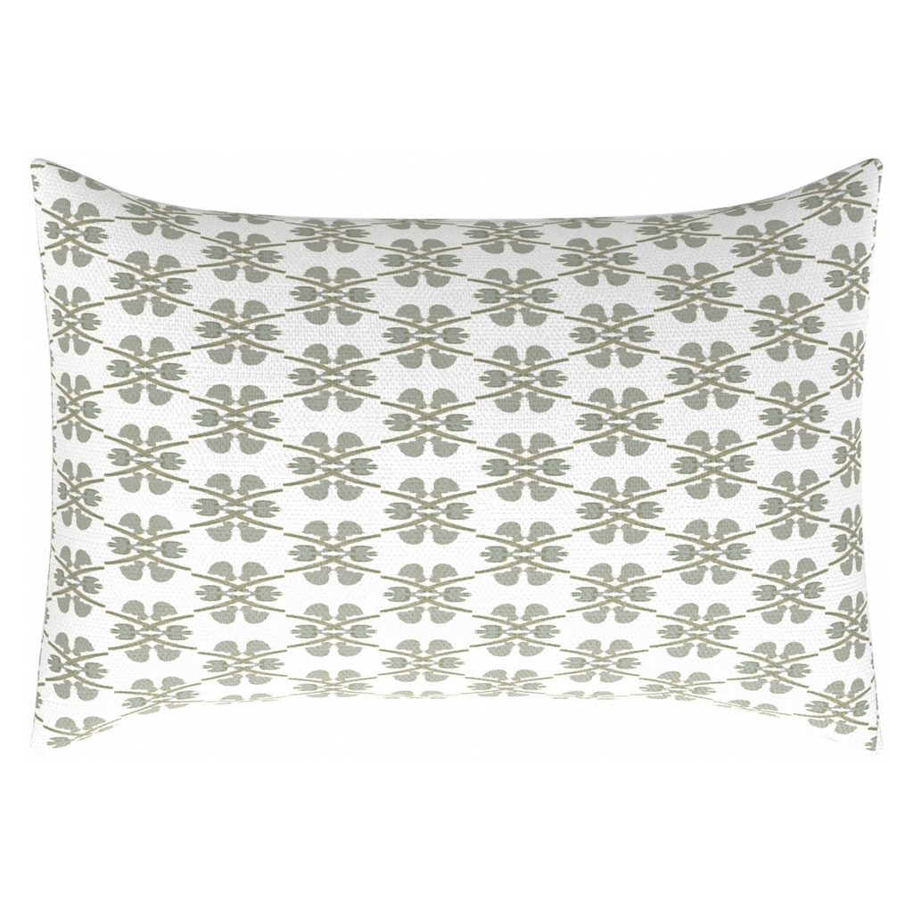 Clover Stone Linen Pillow from Laura Park Designs, 22" square