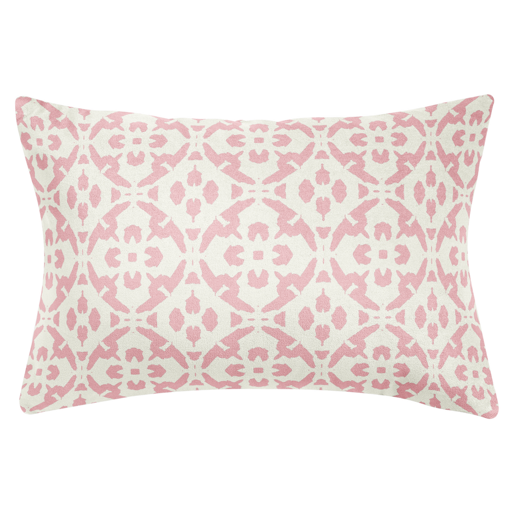 Porto Tile Blush Throw Pillow 14x20&quot; lumbar