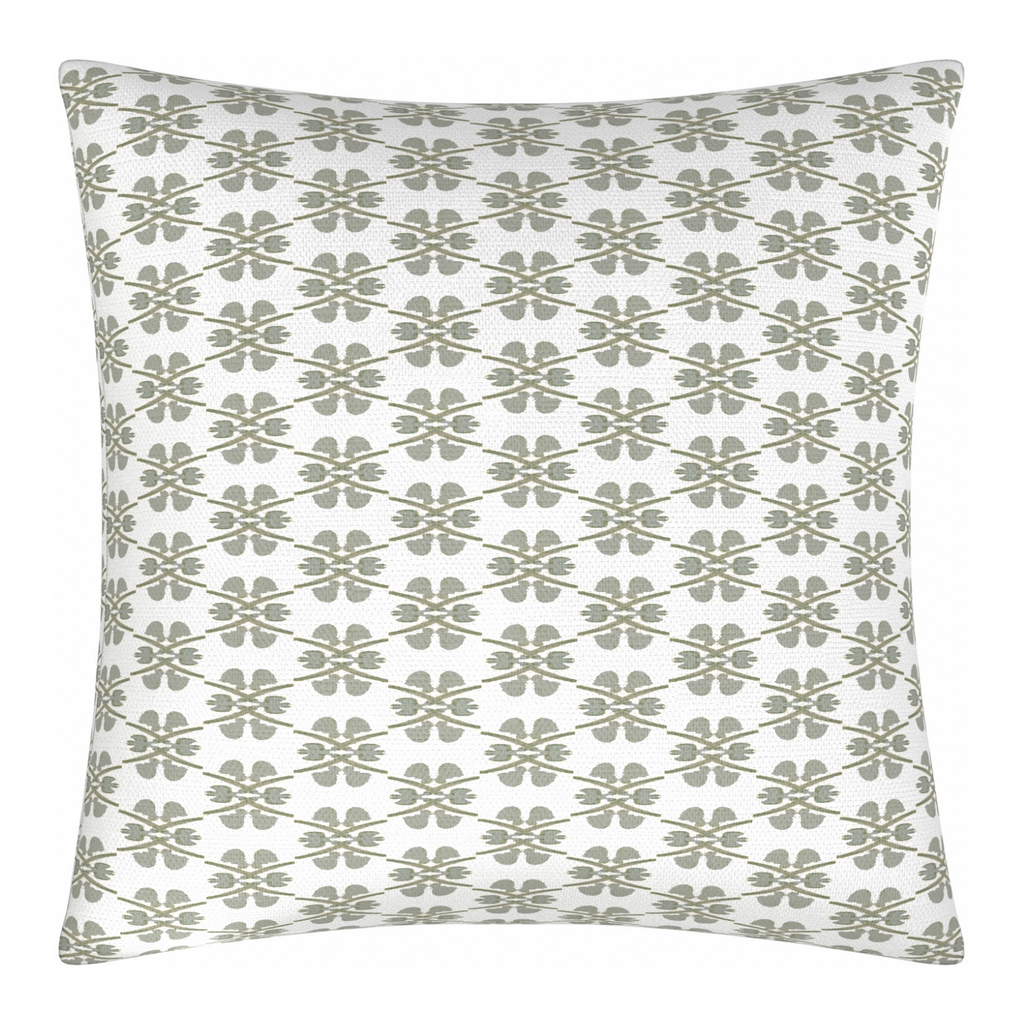 Clover Stone Linen Pillow from Laura Park Designs, 22&quot; square