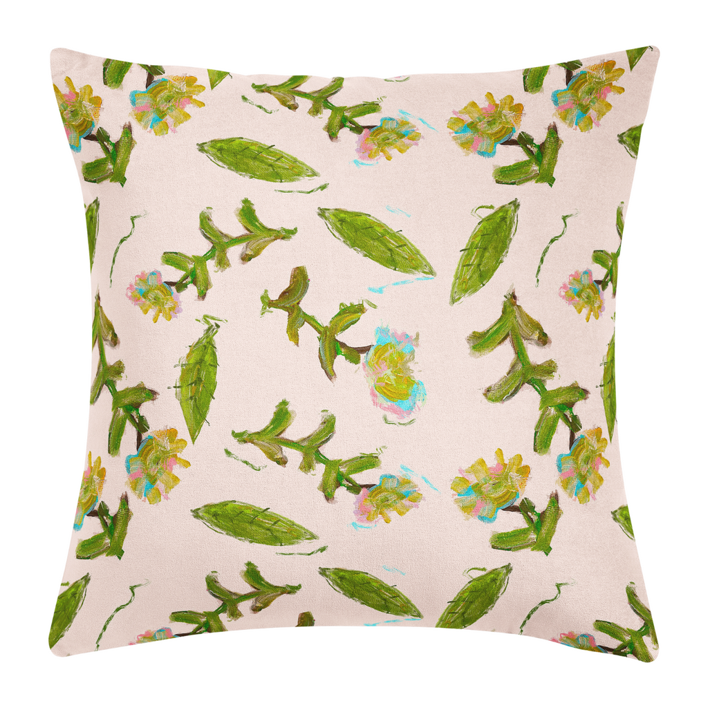 Flor Rosa Throw Pillow 22&quot; square