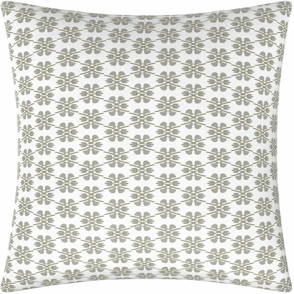 Clover Stone Linen Pillow from Laura Park Designs, 26&quot; square