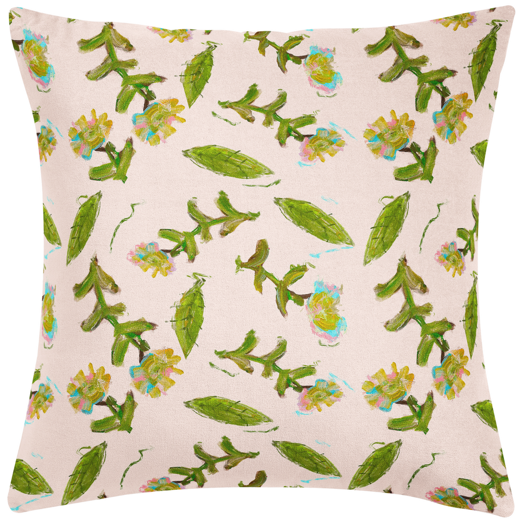 Flor Rosa Throw Pillow 26&quot; square