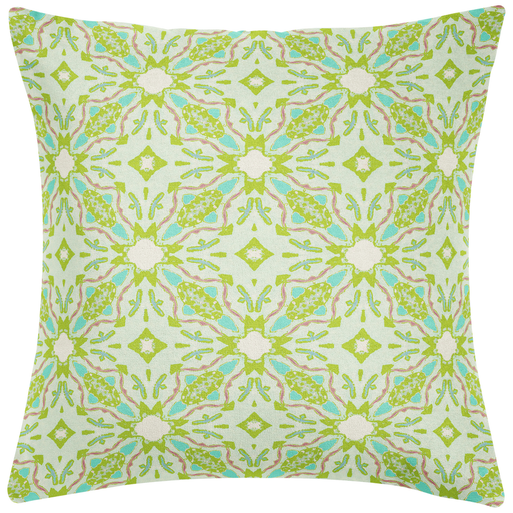 Lagos Green Throw Pillow 26&quot; square