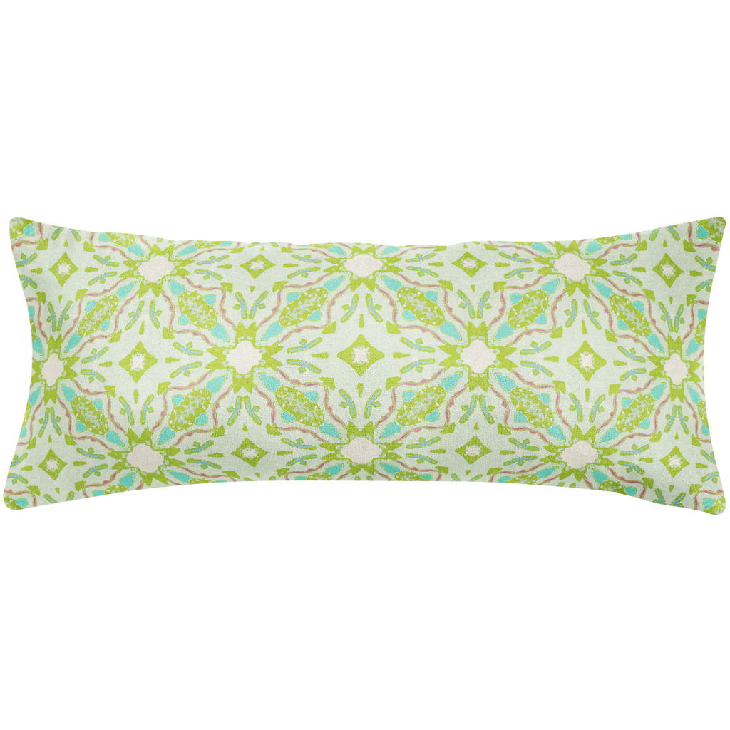 Lagos Green Throw Pillow 14x36&quot; bolster