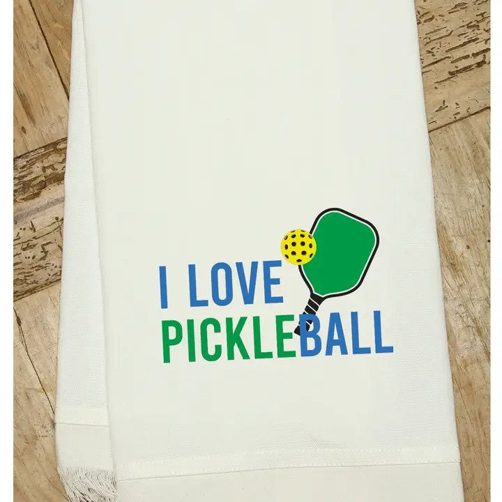 I Love Pickleball Kitchen Towel