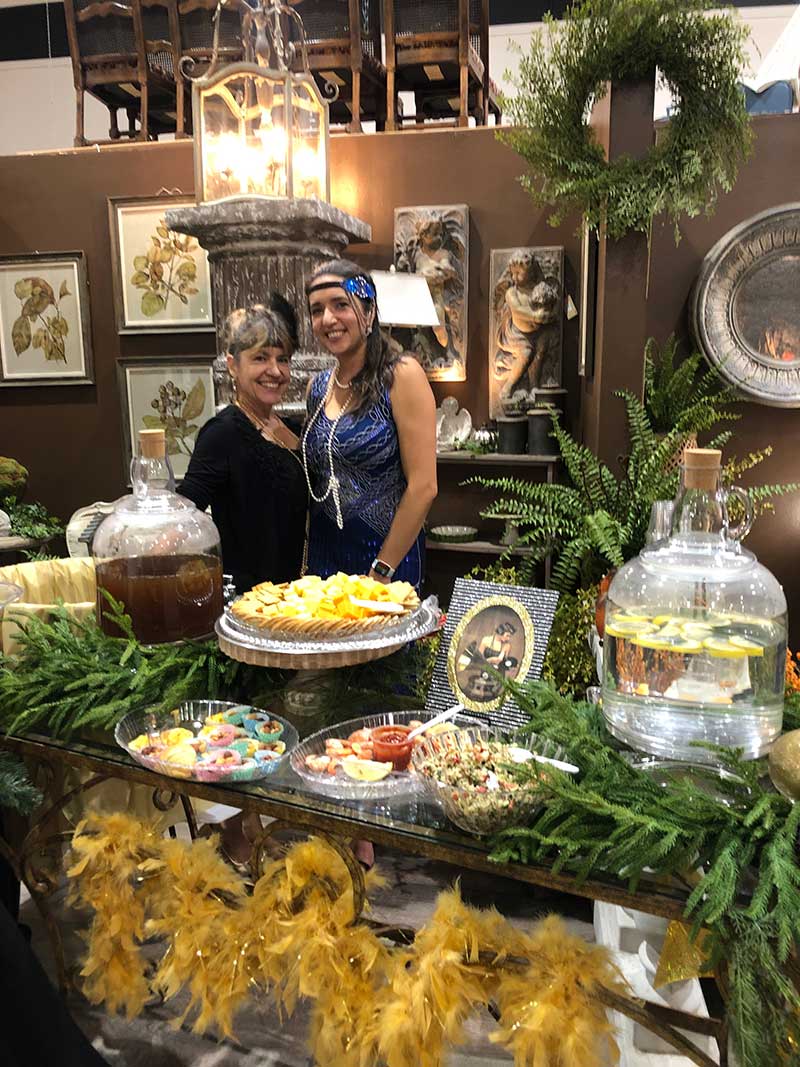 Ladies Night at Frisco Mercantile - merchants glamming at one of many food and beverage stations