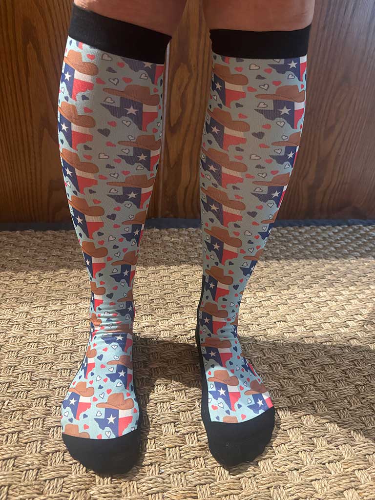 Limited Texas Hearts Dream & Do Boot Socks