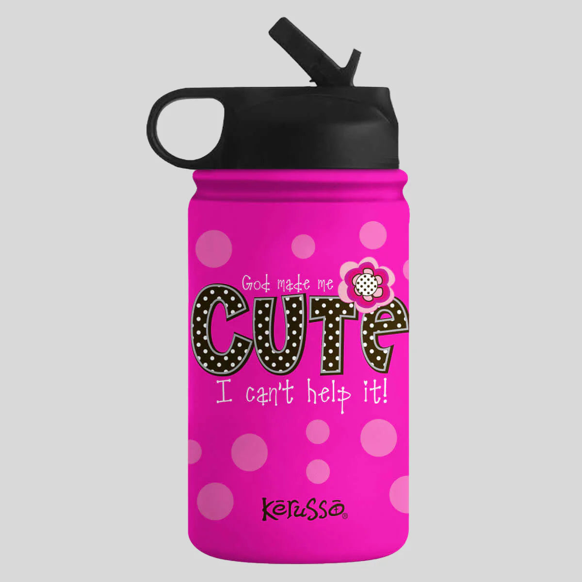 Kerusso 12 oz. Stainless Steel Sport Bottle Cute
