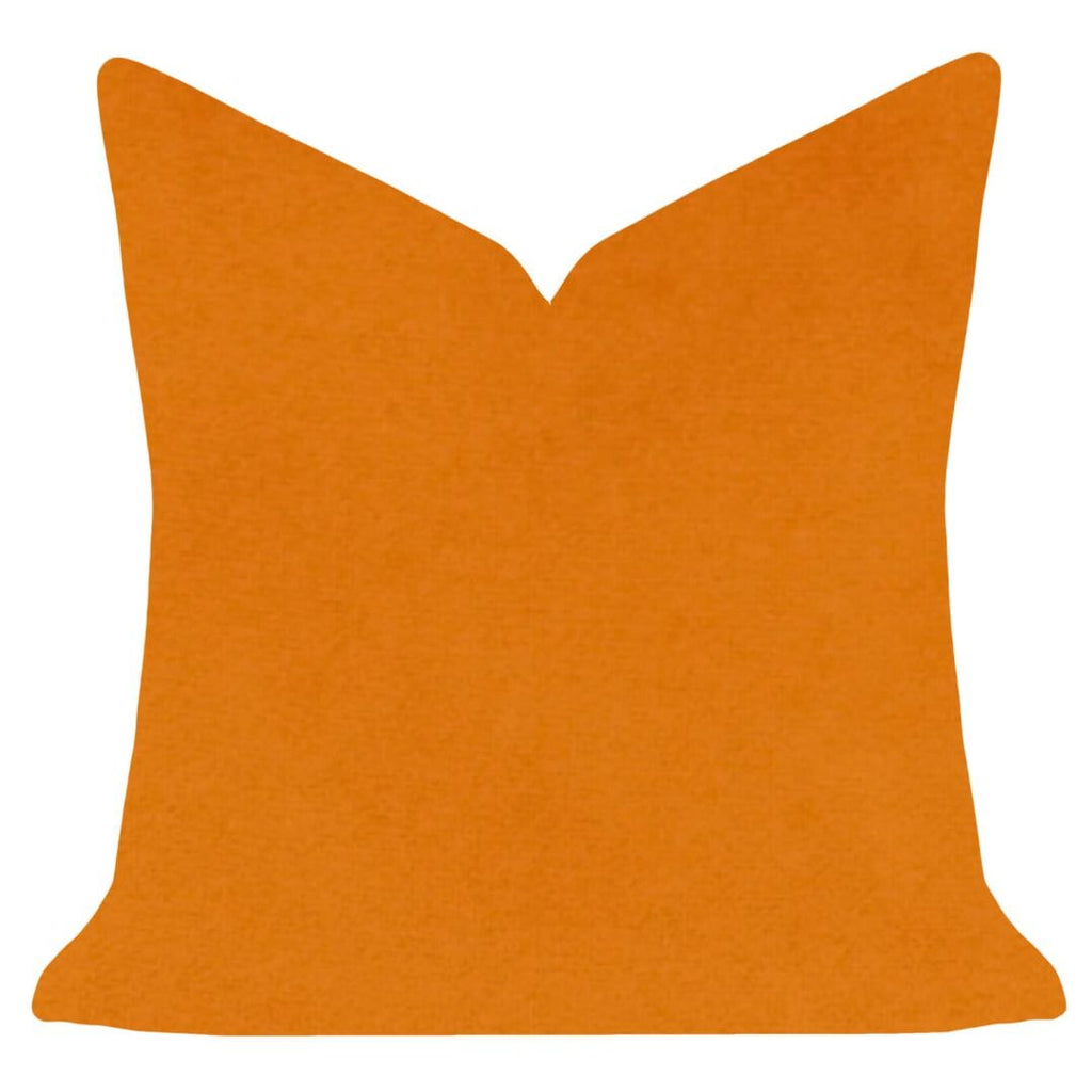 Orange Solid Velvet Pillow 22&quot; square