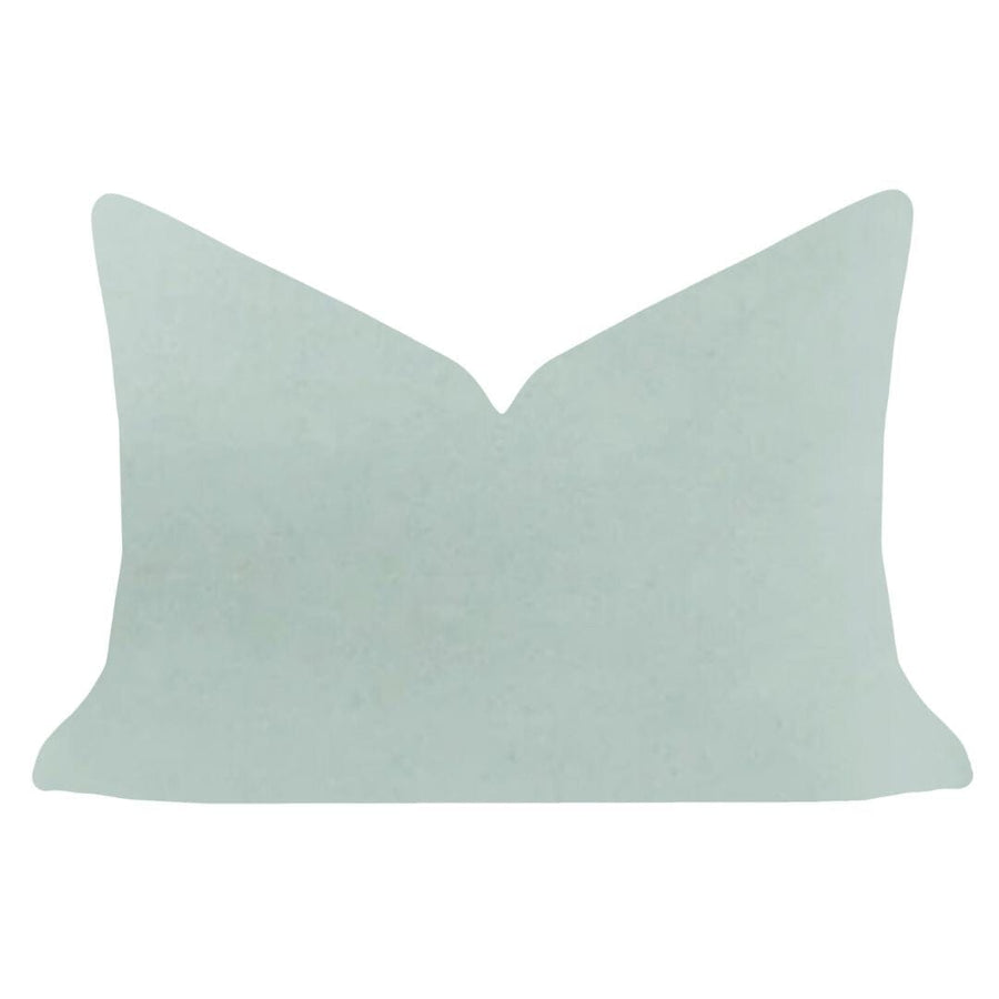 Robin's Egg Blue Velvet Throw Pillow 14"x20"