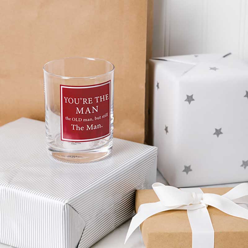 You&#39;re The Man 13 oz Rocks Glass makes a great gift
