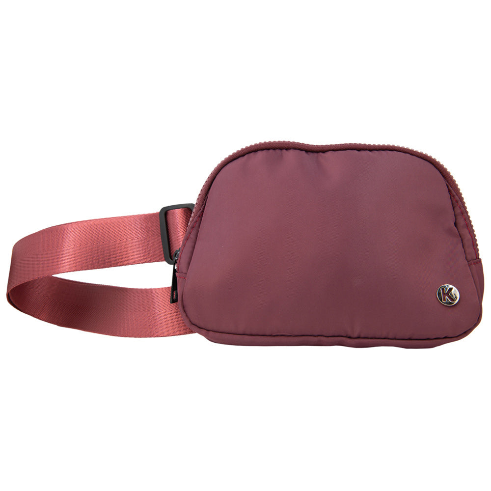 Maroon Solid Fanny Pack