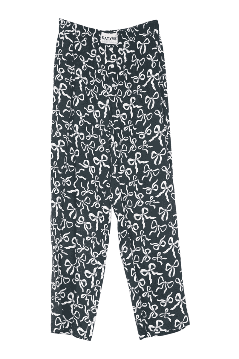 Black & White Bows Boxer Pants