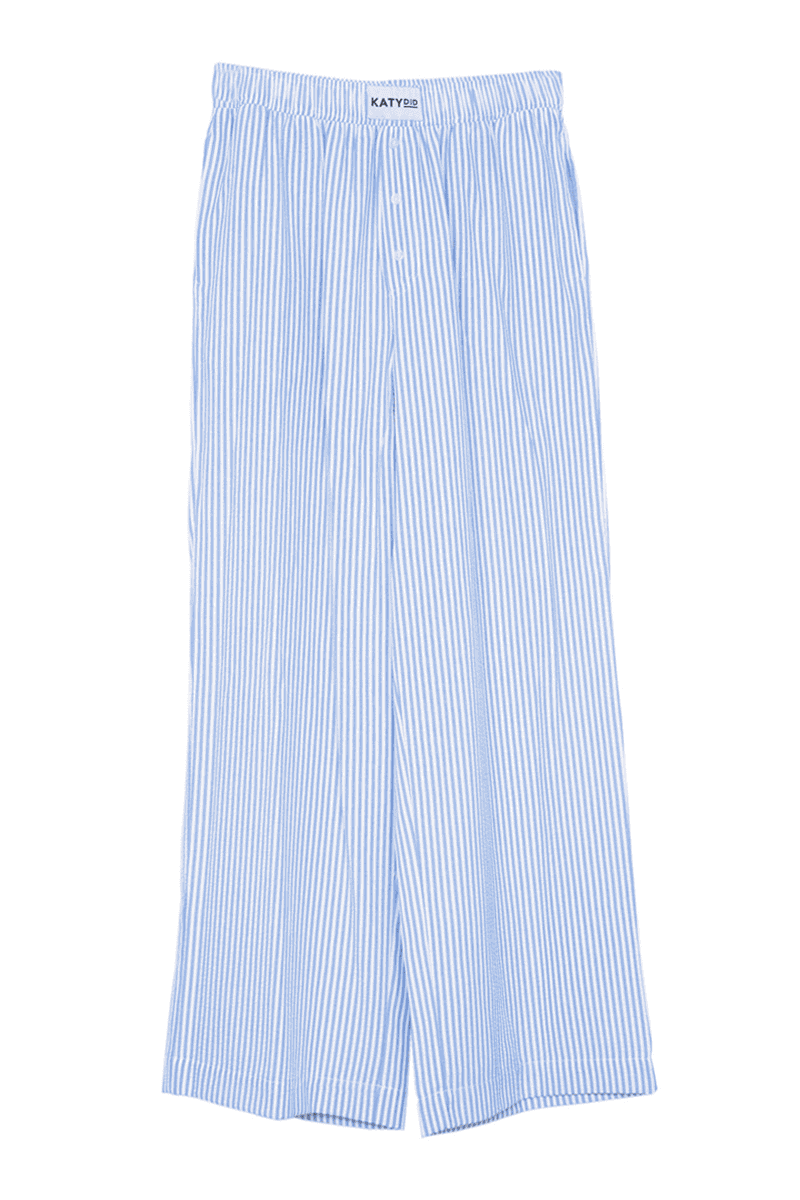 Blue Striped Boxer Pants