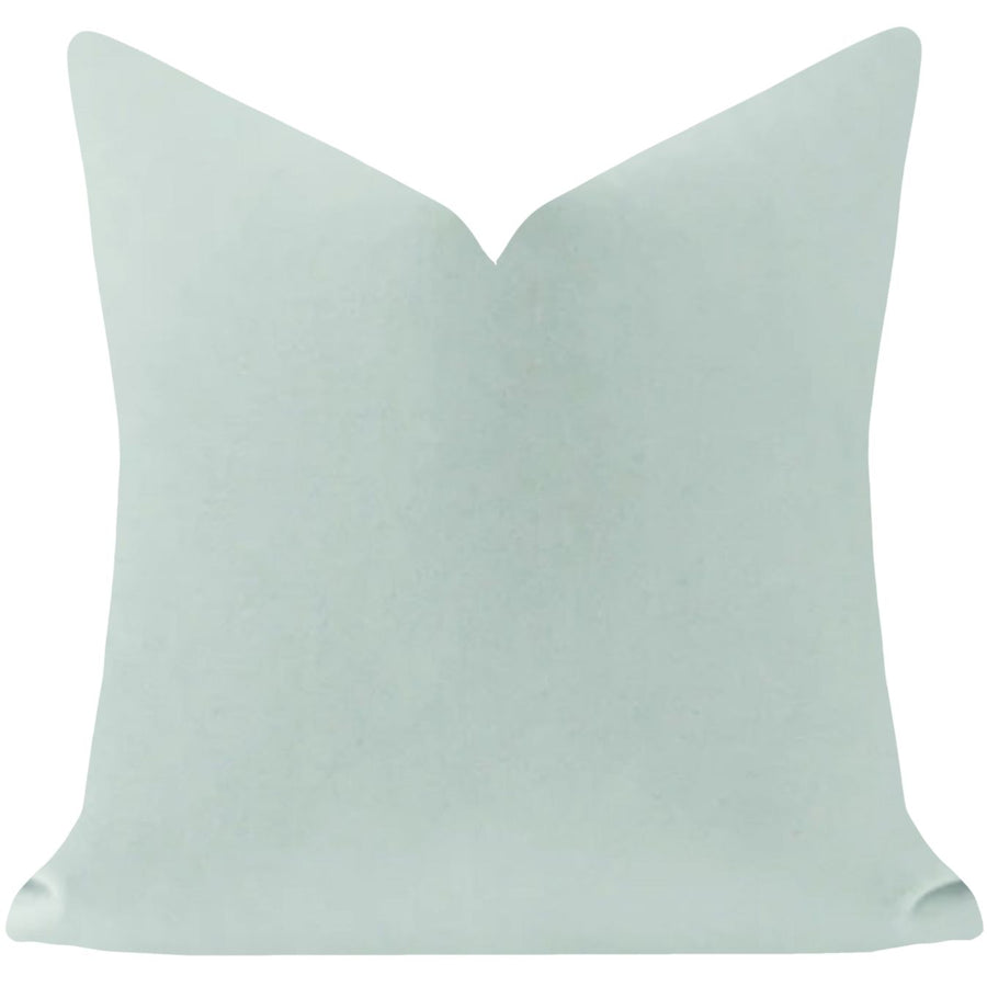 Robin's Egg Blue Velvet Throw Pillow from Laura Park Designs, 22" square