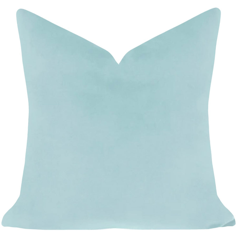 Spa Blue Velvet Pillow 26" Euro