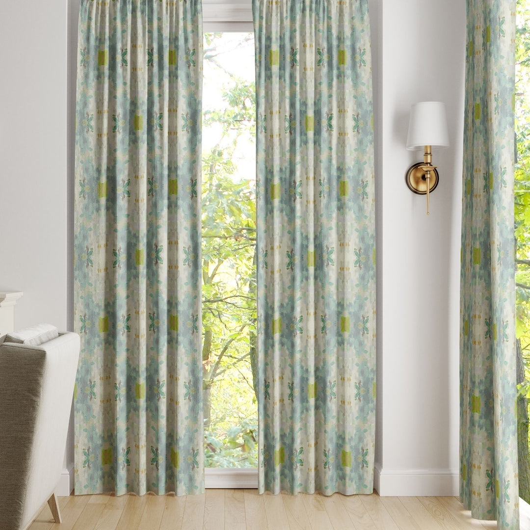 Coral Bay Green Curtain Panels