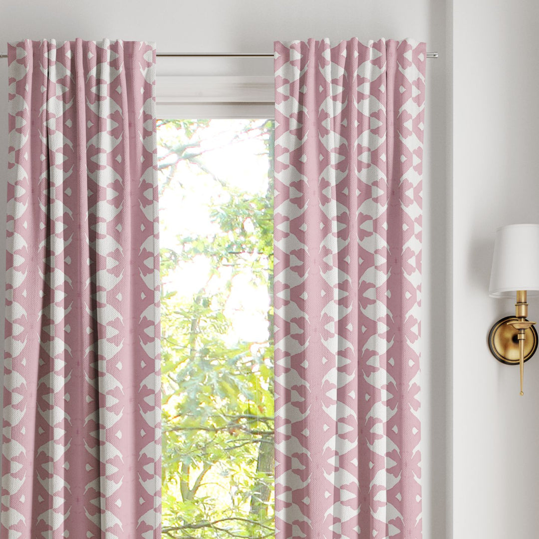 Palm Rose Curtain Panels