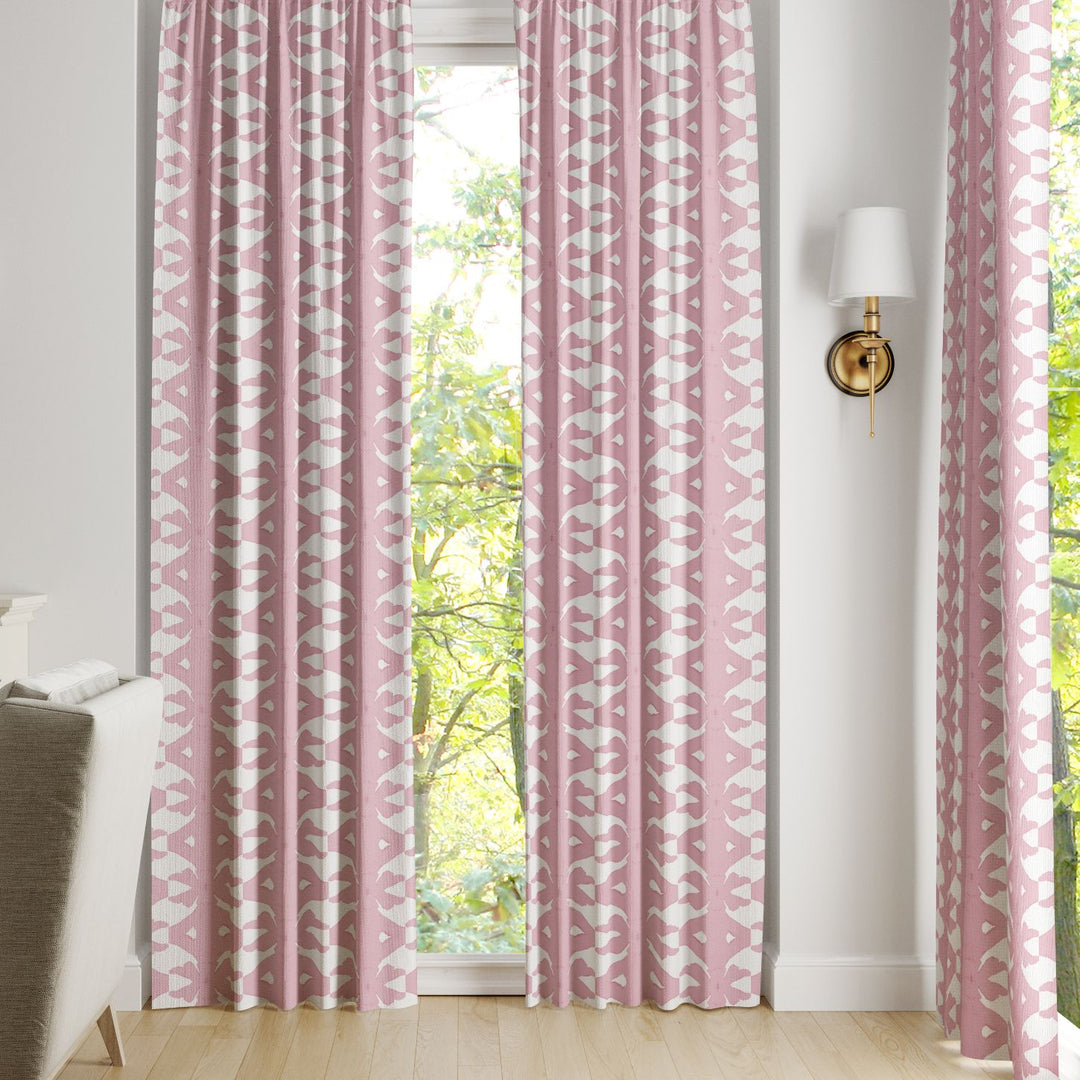 Palm Rose Curtain Panels