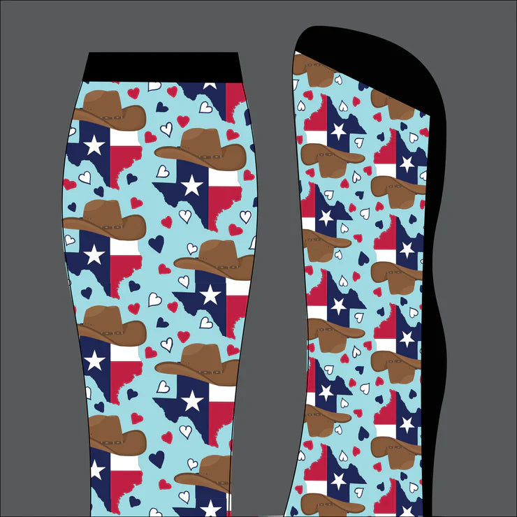 Limited Texas Hearts Dream & Do Boot Socks