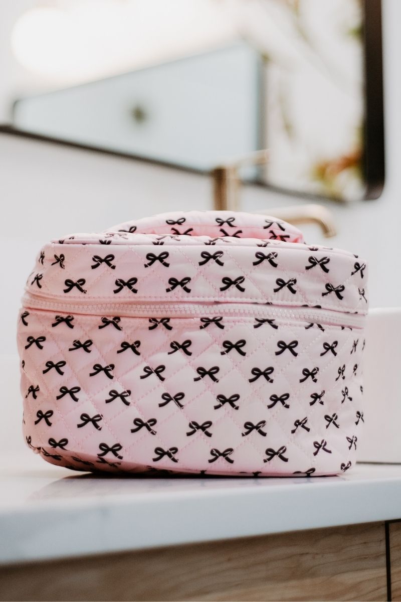 Mini Black Bows Makeup Bag