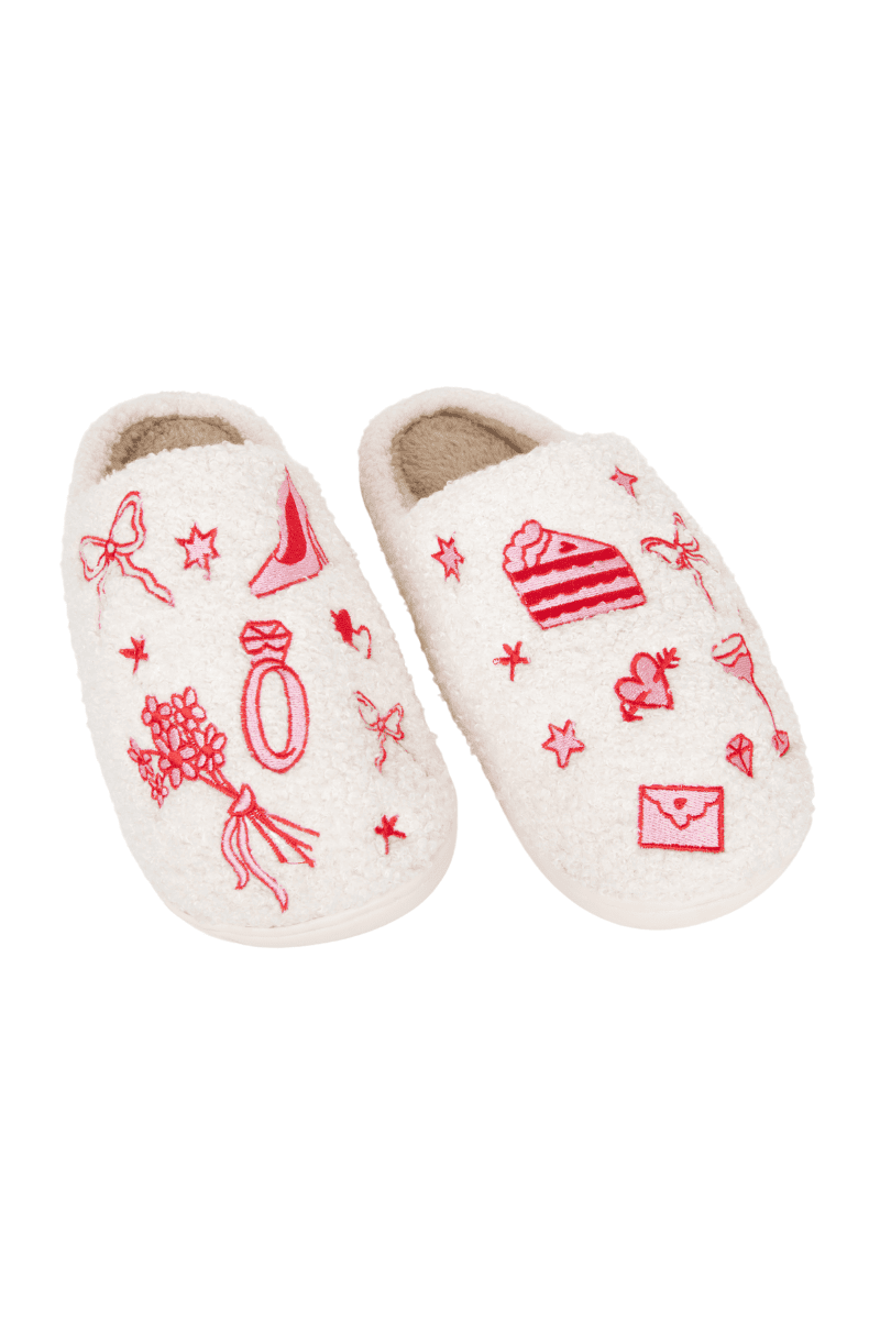 Wedding Doodles House Slippers