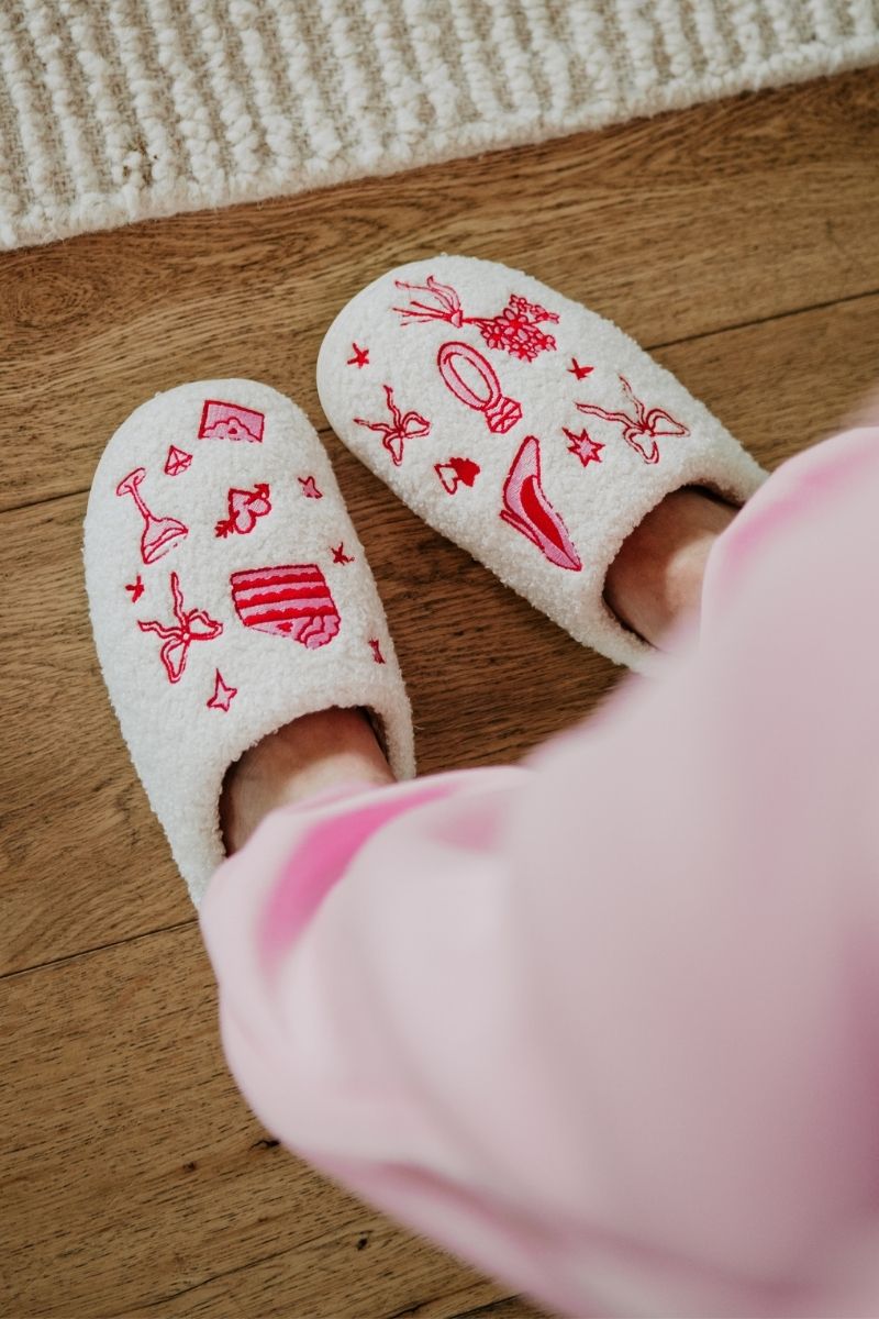 Wedding Doodles House Slippers
