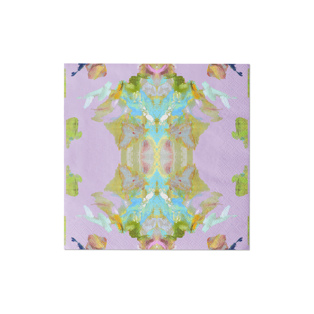 Stained Glass Lavender Cocktail Napkins sold as a pack of 20