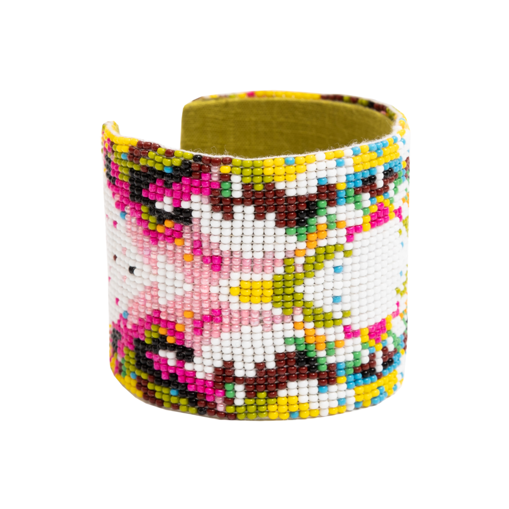 Wild Thing Beaded Cuff Bracelet from Laura Park Designs in a variety of colors