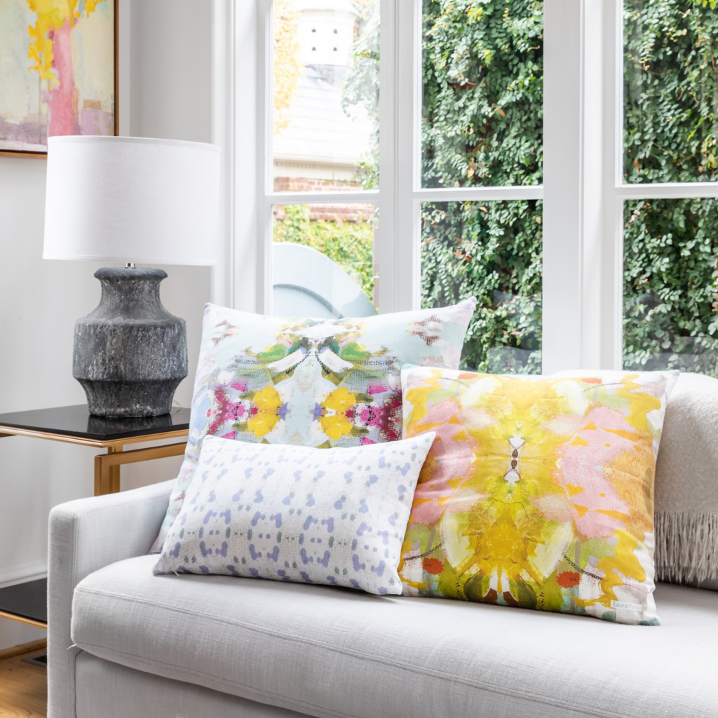 Cheetah Lavender Linen Pillow