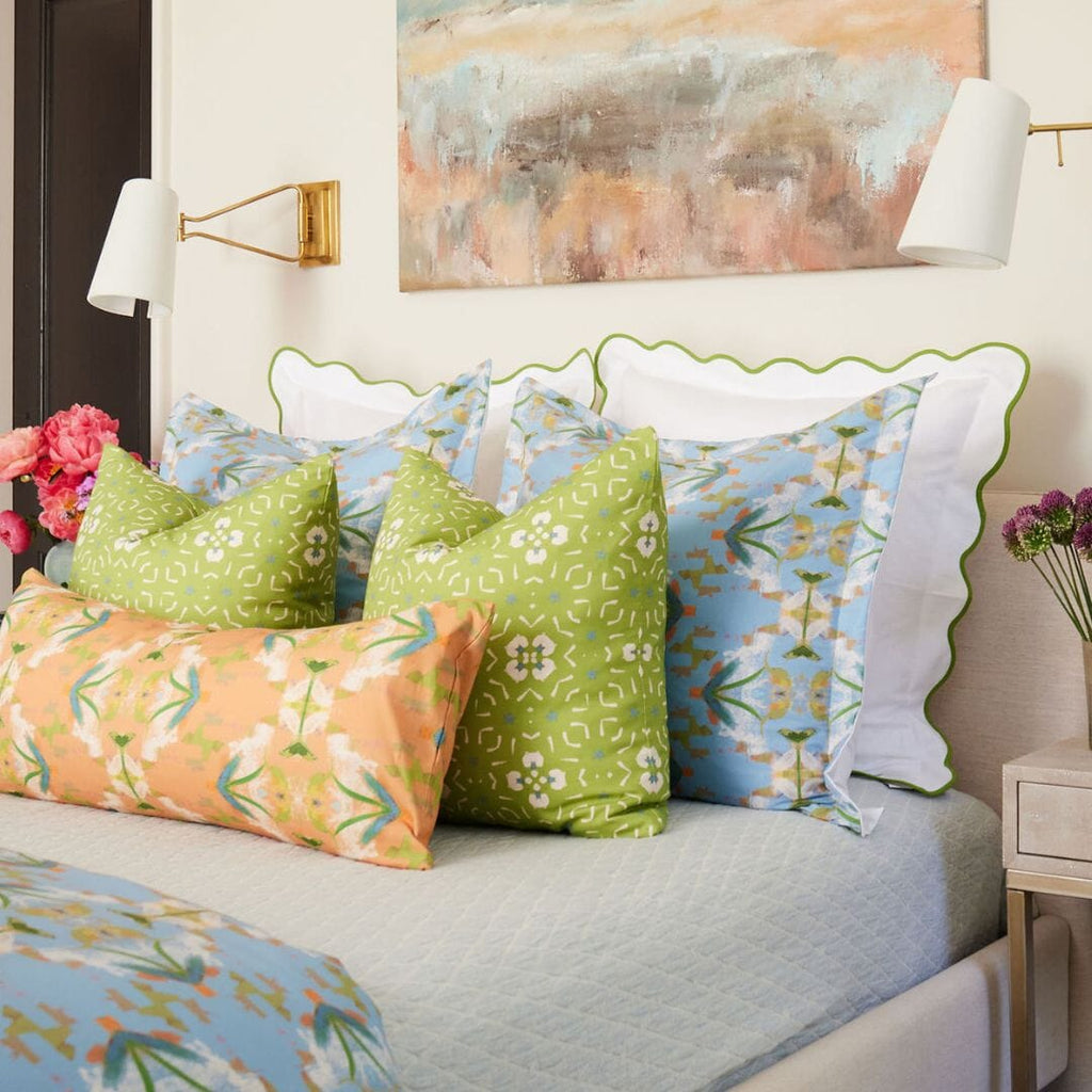 English Garden Blue Sham standard and king