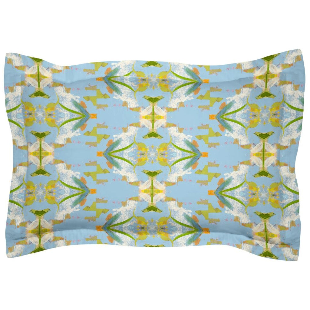 English Garden Blue Sham standard and king