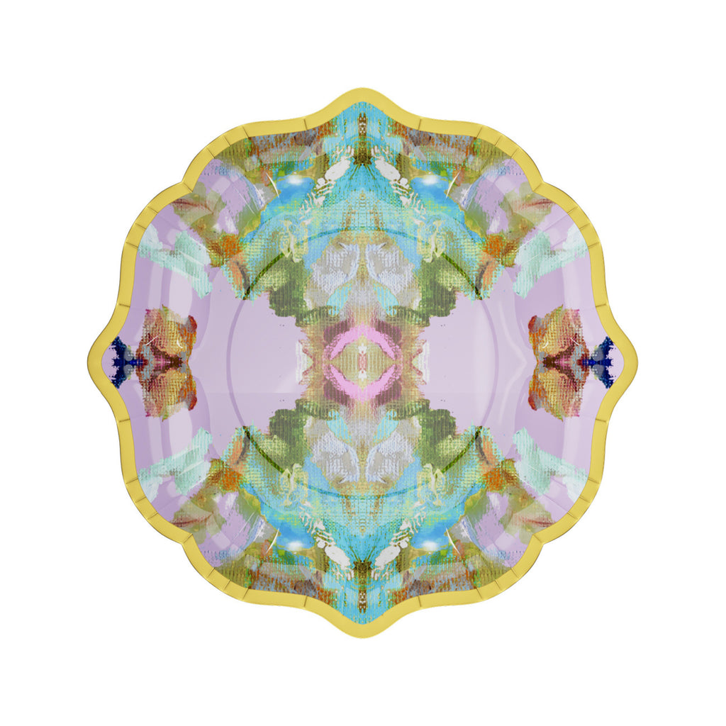 Stained Glass Lavender Cocktail Plates