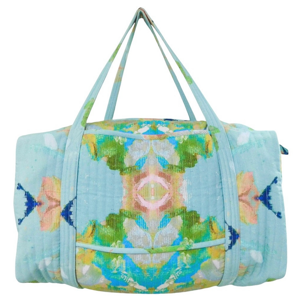 Stained Glass Blue Weekender Duffel Bag