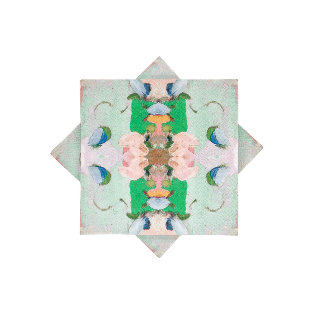 Monet&#39;s Garden Green Cocktail Napkins sold as a pack of 20