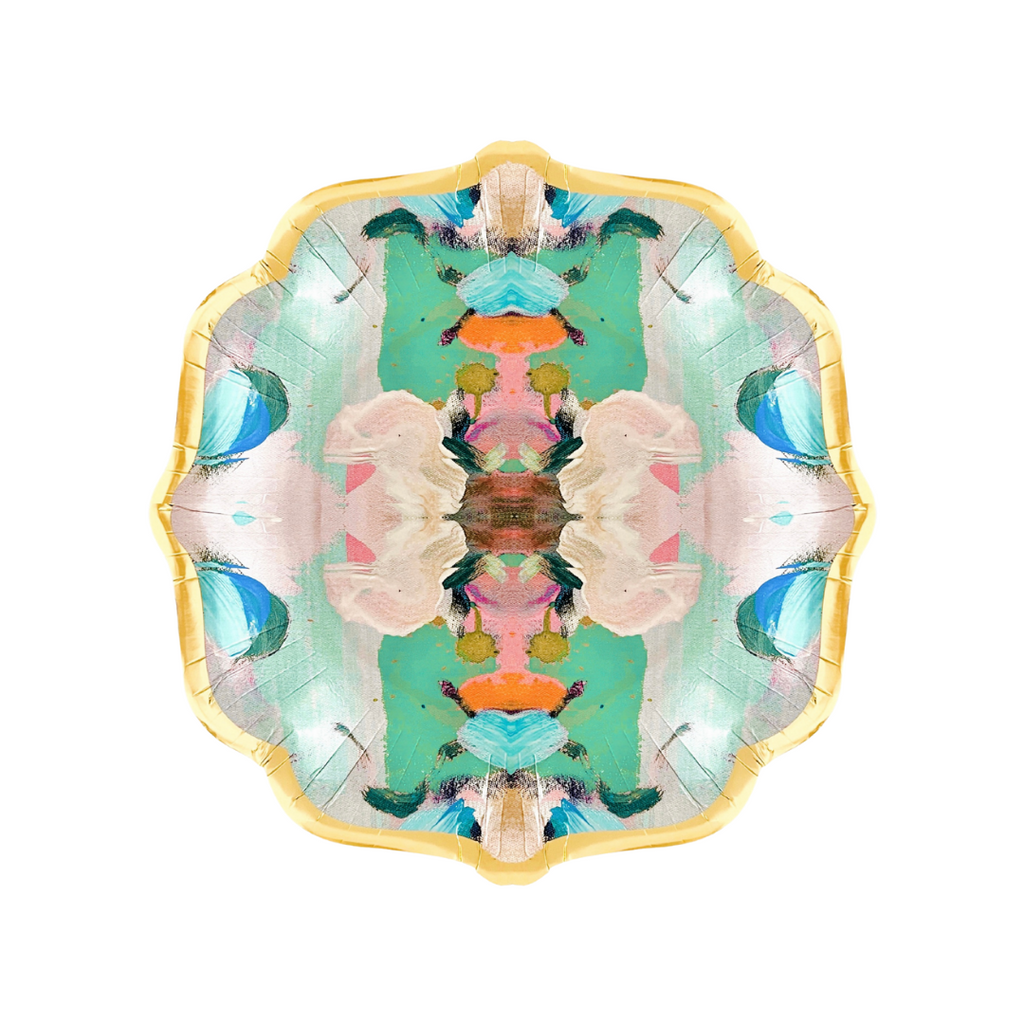 Monet's Garden Green Cocktail Plates come as a pack of 10