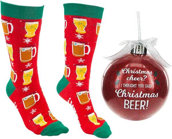 Christmas Beer Socks and Ornament product image