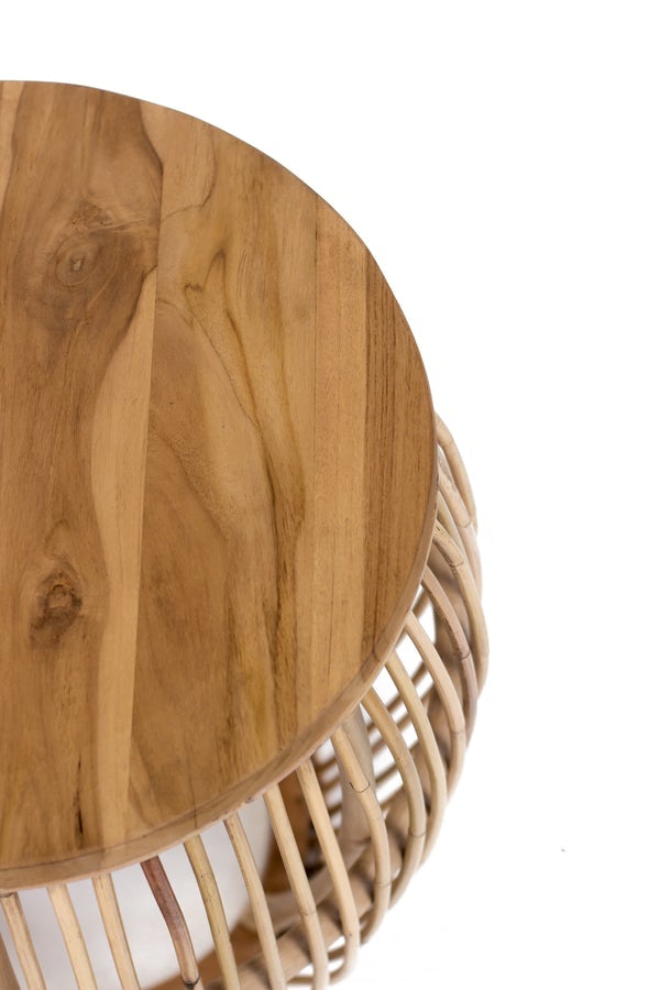 Edgewater Side Table with teak wood top